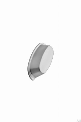 Tirador alargado para muebles de metal plateado Pharma 64