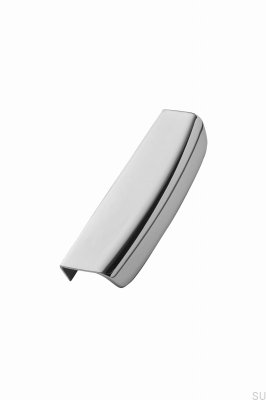 Tirador para muebles con borde cromado plateado de metal Wow 160