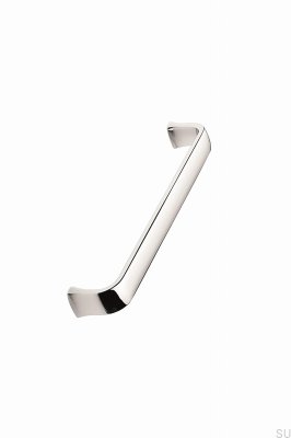 Tirador alargado para muebles de cromo plateado de metal común 160