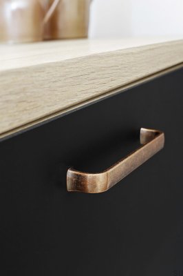 Tirador para mueble largo Common 160, metal, cobre antiguo