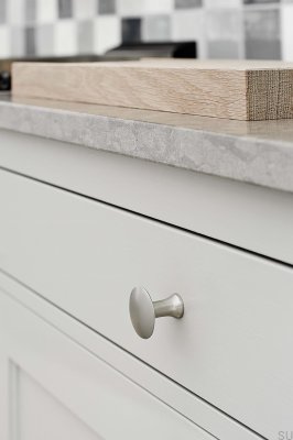 Pomo para muebles Castle 37,8 plateado