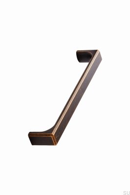 Tirador para mueble alargado Fold 160, metal, bronce antiguo