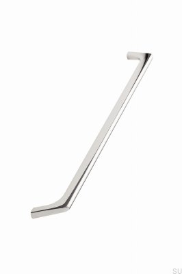 Tirador alargado para muebles de cromo plateado y metal Vista 320