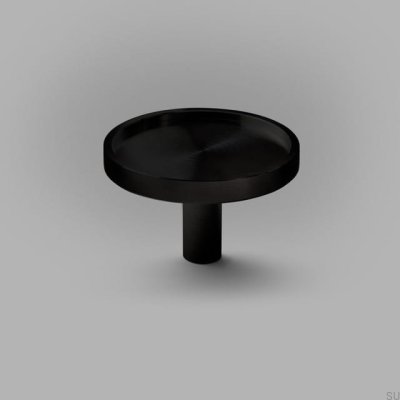 Pomo para mueble Ina L, aluminio, negro