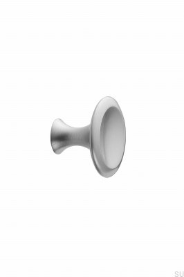 Perilla para muebles de metal plateado Bell 42