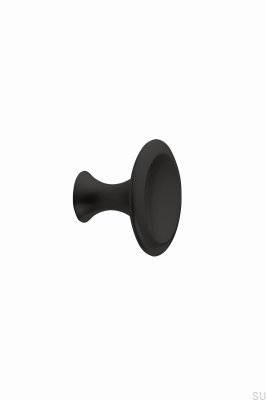 Pomo para mueble Bell 42, metal negro mate
