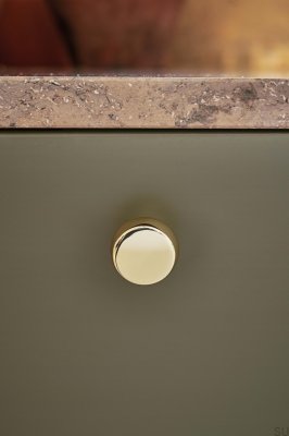 Pomo para muebles Otoño 28 Metal Dorado Pulido