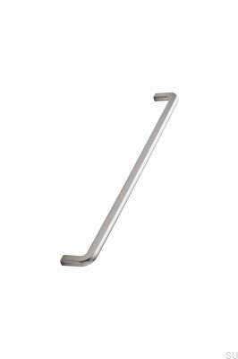 Tirador para muebles alargado Compact 320 de metal plateado