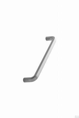 Tirador alargado para muebles de metal plateado Base 160