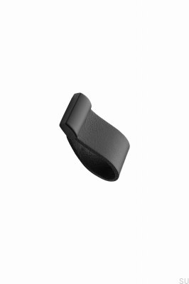 Pomo para muebles Correa 16 Cuero Negro con Negro