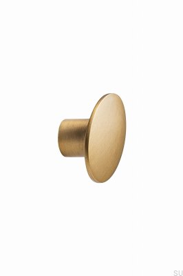 Pomo para muebles con forma de cúpula y junta tórica de 49,8 mm de metal dorado cepillado