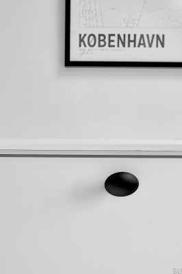 Pomo para mueble Dome W/O-Ring 49.8 Metal, Negro Mate