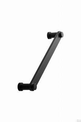 Tirador para mueble rectangular Pillar 160, metal, negro mate