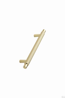 Tirador alargado para muebles Manor 128 de metal dorado