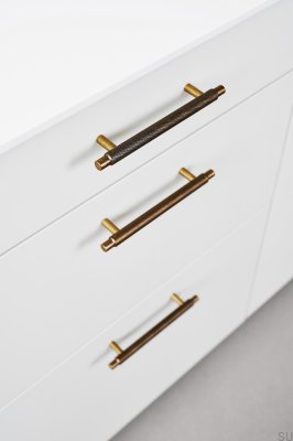 Tirador para mueble alargado Manor 192, metal, antiguo, dorado