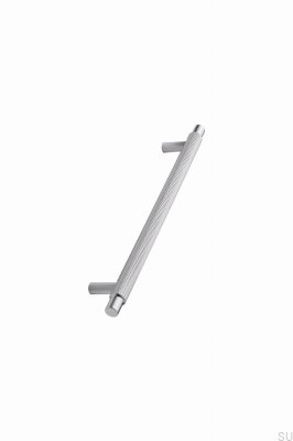Tirador alargado para muebles de metal plateado Manor 192