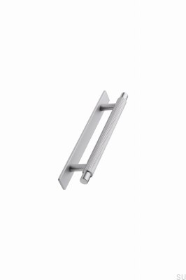Tirador alargado para muebles de metal plateado Manor Back 128