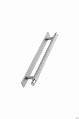 Tirador alargado para muebles de metal plateado Manor Back 192