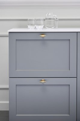 Perilla para muebles de metal dorado T-Bar Manor T 54