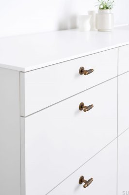 Perilla para muebles en oro antiguo de metal T-Bar Manor T 54