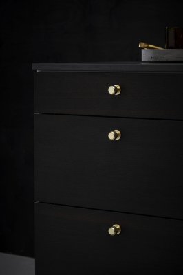 Perilla para muebles de metal dorado Manor Round 30
