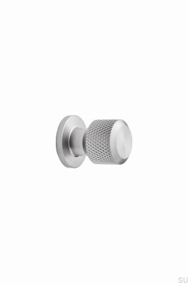 Perilla para muebles de metal plateado Manor Round 30
