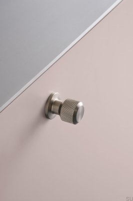 Perilla para muebles de metal plateado Manor Round 30