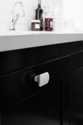 Pomo para mueble Vainilla 16 Cerámica Blanco