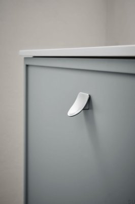 Pomo para muebles Slope 16 Metal Plata