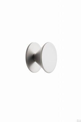 Perilla para muebles de metal plateado Orbit 35.8