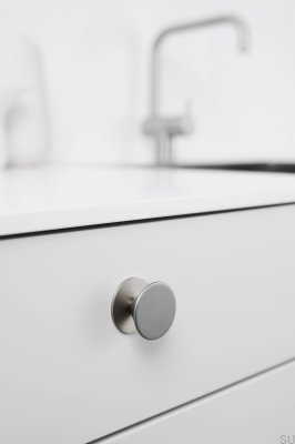 Perilla para muebles de metal plateado Orbit 35.8