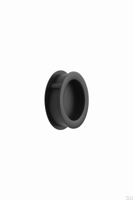 Tirador para mueble empotrable Tub Round 52.5, Metal, Negro Mate