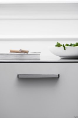 Tirador alargado para muebles Guild 160 de metal antracita cepillado
