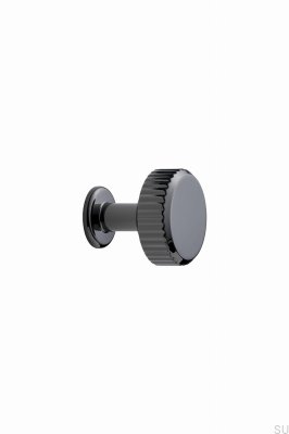 Pomo para muebles Villa Round 30 Metal Niquelado Negro