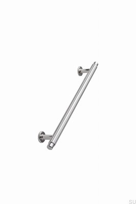 Tirador alargado para muebles de metal niquelado plateado Villa 192