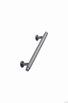 Tirador alargado para muebles de metal Villa 192, niquelado negro