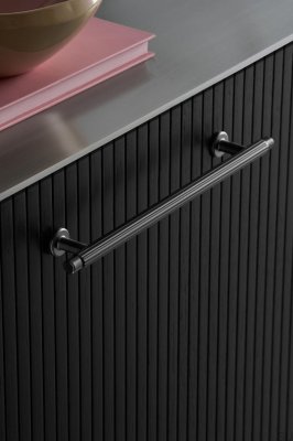 Tirador para mueble rectangular Villa 192 Gun-Metal