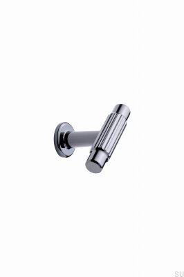 Pomo para muebles T-Bar Villa T 50 de metal niquelado negro