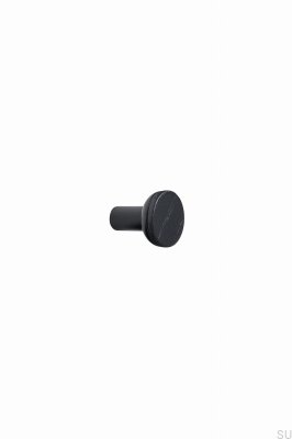 Pomo para mueble Bis 24 de madera, fresno, negro mate