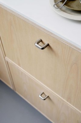 Perilla para muebles plateada de metal Unify 32