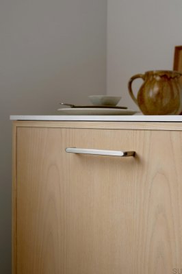 Tirador alargado para muebles Unify 320 de metal plateado