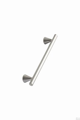 Tirador alargado para muebles de metal plateado Delta 160
