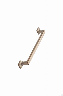 Tirador alargado para muebles Heritage 160 de metal cepillado dorado