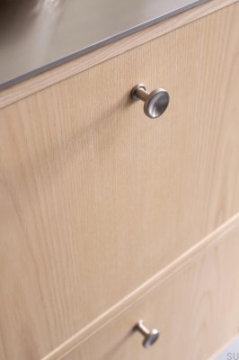 Perilla para muebles de metal plateado Chateau 30
