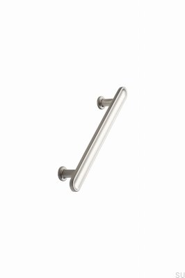 Tirador alargado para muebles de metal plateado Chateau 128