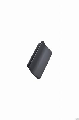 Tirador para mueble alargado Leaf 64, metal, negro mate