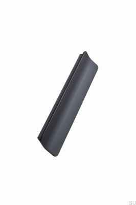 Tirador para mueble rectangular Leaf 160, metal, negro mate