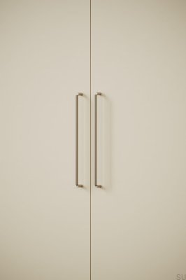 Tirador alargado para muebles Break 320 de metal niquelado