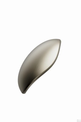 Tirador alargado para muebles Luna 64 de metal dorado cepillado