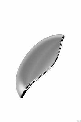Tirador alargado para muebles de metal Luna 96, niquelado plateado